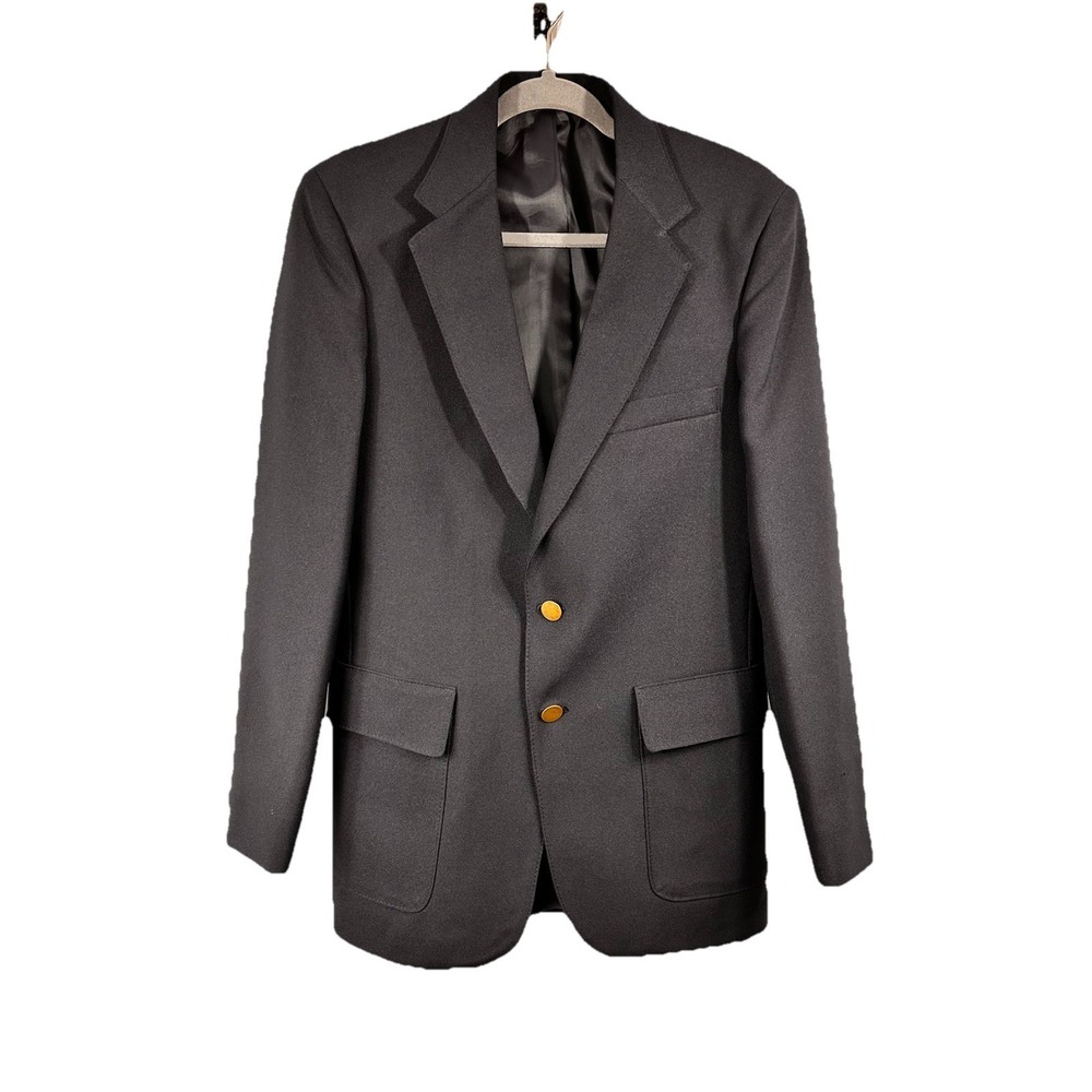 Vintage Levi's Men's 38R Action Suit Blazer Navy Blue‎ Sport Coat Classic Preppy